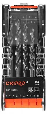 Produktbild von Dnipro-M Spiralbohrer HSS P6M5K5 10 mm 10 Stück