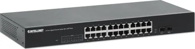 Zdjęcie produktu dla Intellinet 561877 Intellinet 24-Port Gigabit Ethernet Switch mit 2SFP Ports