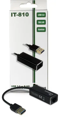 Zdjęcie produktu dla Inter-Tech ARGUS IT-810, Czarny, Realtek RTL8153, 25 mm, 240 mm, 17 mm, 30 g