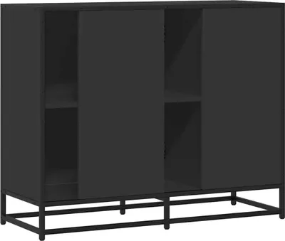 Immagine prodotto di Credenza Nera 92x35x76 cm in Legno Multistrato