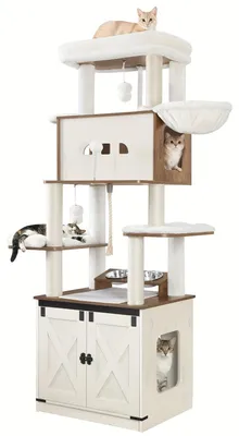 Produktbild von Kratzbaum - Katzenkratzbaum - Katzenbaum - Katzenmöbel - Katzhaus - 173 cm hoch