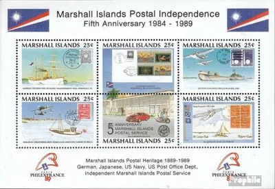 Produktbild von Briefmarken Marshall-Inseln 1989 Mi Block5 (kompl.Ausg.) postfrisch Postgeschichte der Marshall-Inseln