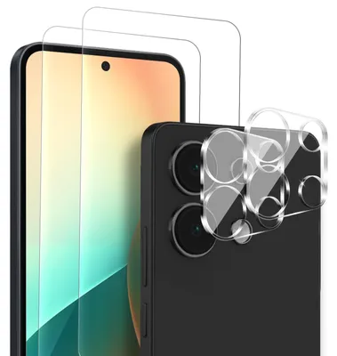 Produktbild von 2x Display + Kamera Glas für Xiaomi Redmi Note 13 Pro Displayschutz Kameraschutz Panzerfolie Displayglas Kameraglas 9H Schutzglas