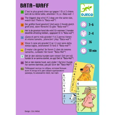 Image de DJECO Jeu de cartes pour enfants Bata-Waf