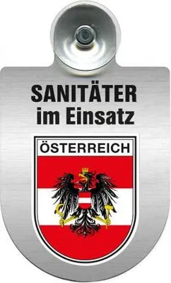Produktbild von Einsatzschild Windschutzscheibe incl. Saugnapf - Sanitäter im Einsatz - 309396- Regionen nach Wahl Color - Region Österreich