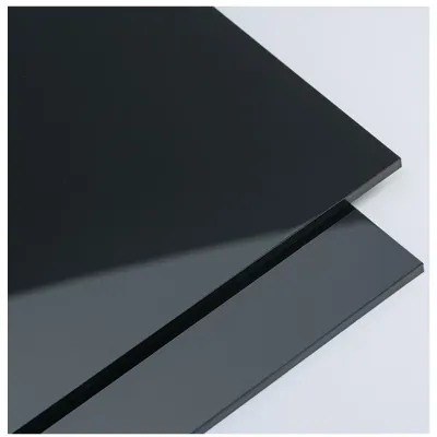 Acrylglasplatten, 4 Stück, A4, 297x210x1 mm, schwarz, transparent