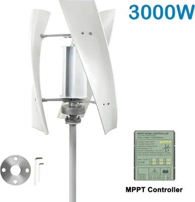 Zdjęcie produktu dla Pionowa turbina wiatrowa o mocy 3000W - turbina wiatrowa 12V z kontrolerem ładowania MPPT - cicha praca - idealna do domu, łodzi, kampera i do użytku podczas kempingu
