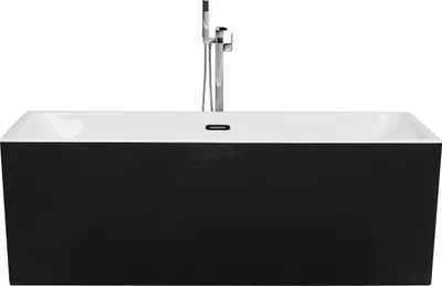 Zdjęcie produktu dla BELIANI Wanna wolnostojąca czarna akrylowa 170 x 76 cm prostokątna