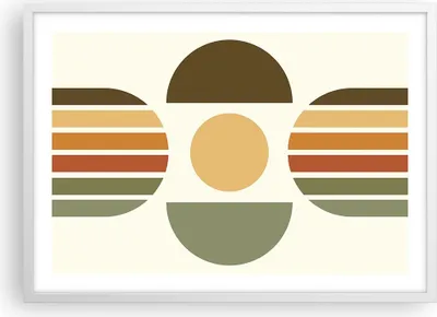 Produktbild von Gerahmtes Poster - Weißer Rahmen - Modern gemustert minimalistisch - 70x50 cm - Wand Bild - Wanddeko - Wandbilder - Kunstposter - Wandposter - Bilderrahmen - Bilder - Kunstdruck - P2WAA70x50-4569