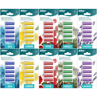 Image de 50 bâtonnets parfumés Sillar Parfum pour aspirateur pour tous les aspirateurs, différents parfums