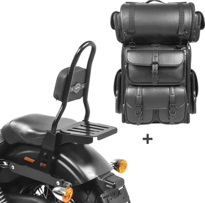 Immagine prodotto di Sissy Bar CSM Fix + Borsa posteriore LX per Chopper / Custombikes 09-17 Valigeria