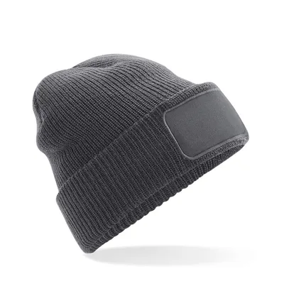 Image de Beechfield B440 | Bonnet homme Thinsulate Patch Beanie - Couleur : Graphite Grey - Taille : One Size