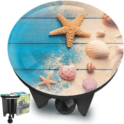 Produktbild von M. ROSENFELD HOME Waschbeckenstöpsel mit Motiv 40mm – Abflussstopfen Waschbecken aus Messing, höhenverstellbarer Excenterstopfen, rostfrei & dicht – Stöpsel für Waschbecken & Abflussstöpsel