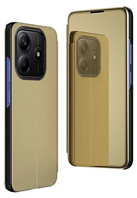Obrázok produktu pre Puzdro Smart Cover s funkciou Wake UP pre mobilný telefón Xiaomi Redmi Note 14 5G View Mirror, zlaté