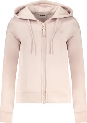 Zdjęcie produktu dla GUESS JEANS ROSA SWEATSHIRT WITH ZIPPER FOR WOMEN : Kolor - Różowy, Rozmiar - S Rozmiar: S Kolor: Różowy