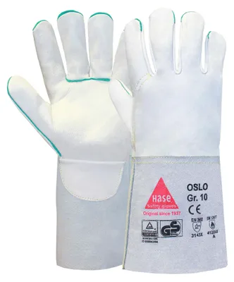 Produktbild von Hase Oslo K Schweißerhandschuh aus Rindnarbenleder Größe 9 6 Stk