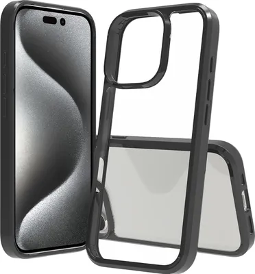 Produktbild von Mobigear Crystal iPhone 16 Pro Hülle Hardcase Backcover - Schwarz
