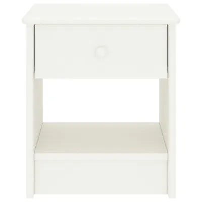 Image de vidaXL Table de nuit blanc 35x30x40 cm pin massif