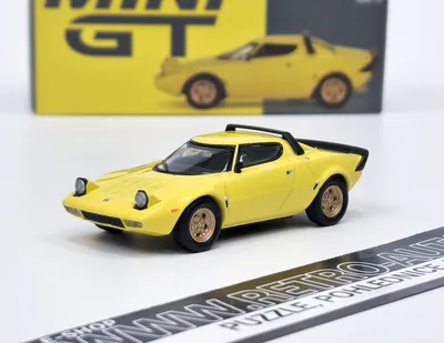 Zdjęcie produktu dla Lancia Stratos HF Stradale 1975 żółta - Mini GT 1:64