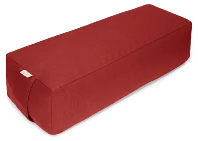 Produktbild von yogabox Yoga und Pilates Rechteckbolster BASIC - bordeaux 60 x 20 x 14 cm Buchweizenschalen