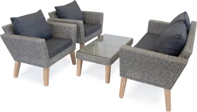 Produktbild von bellavista - Home&Garden® Garten Lounge Set Montecristo 4-tlg. anthrazit 4 Personen