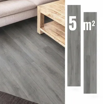 Zdjęcie produktu dla Samoprzylepne panele winylowe, 5 m², ciemnoszary, imitacja desek podłogowych, wodoodporne