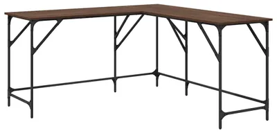 Obrázek produktu pro vidaXL Psací stůl hnědý dubový vzhled 149x149x75 cm materiál na bázi dřeva