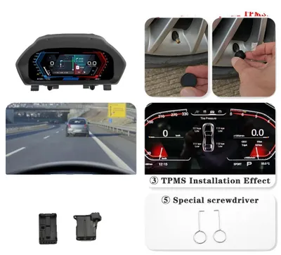 Produktbild von Digitales Armaturenbrett, LCD-Display, 1920x720 Auflösung, F25 mit Carplay TPMS
