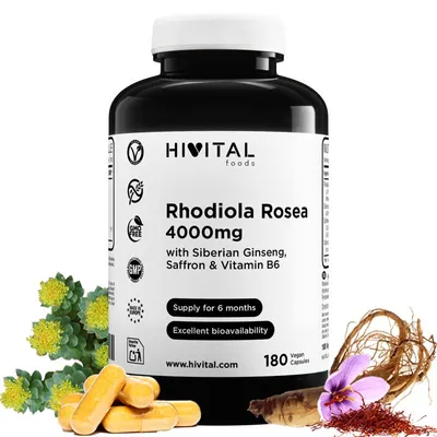 Obrázek produktu pro Rhodiola Rosea, 4000 mg | 180 veganských kapslí