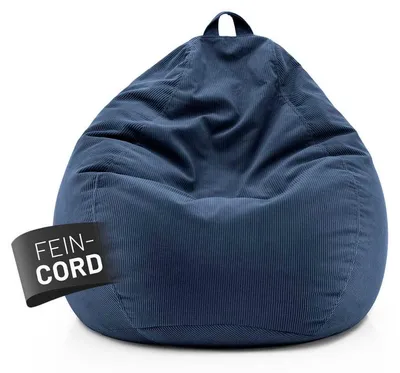 Produktbild von Lumaland Sitzsack 185l dunkelblau Comfort Feincord
