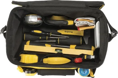 Obrázok produktu pre Stanley STST1-73615, Box na náradie, Polyester, Čierna, Žltá, 370 mm, 230 mm, 250 mm