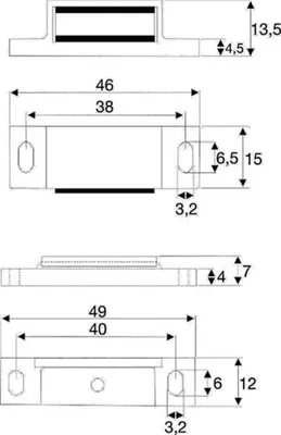 Immagine prodotto di BMB Chiusura magnetica 3-4 kg con controparte mobile in plastica bianca - 4005018