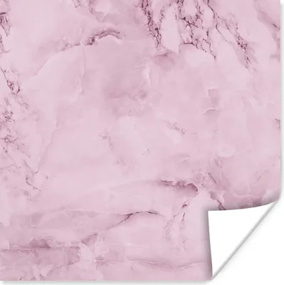 Produktbild von MuchoWow® Poster Marmor - Rosa - Luxus 50x50 cm - Wohnzimmerdekoration