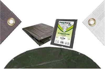 Produktbild von Miko® Holzabdeckplane Rund PolyTarp 210 5 Meter