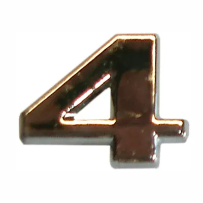 Produktbild von Hermann Schütz 3D-Relief-Chrome-Zahl 4 25x35mm
