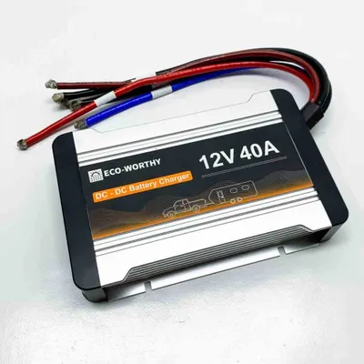 Immagine prodotto di Caricabatterie ECO-WORTHY 12V 40A DC-DC per batterie LiFePO4, gel, caricabatterie per camper e caravan