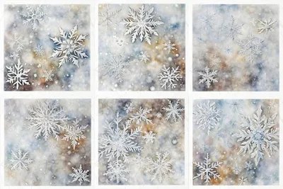 Produktbild von Scrapbooking-Bastelpapier-Set reis - ITD - RSM156 Schneeflocken