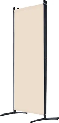 Productafbeelding van Ruimtescheiding met 4 panelen, stoffen privacy-scherm voor kantoor of slaapkamer, beige kleur