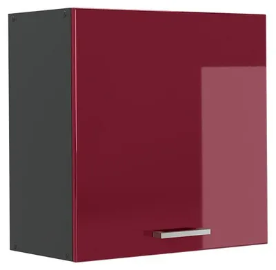 Image de Elément haut de cuisine Vicco R-Line Rouge brillant/Anthracite 60cm avec 1 porte, Model 65796