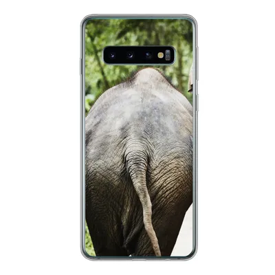 Produktbild von MuchoWow® Handyhülle Schutzhülle Hülle für Samsung Galaxy S10 Elefant - Tiere - Grau - Natur Silikon Softcase Handy Hülle - Handytasche