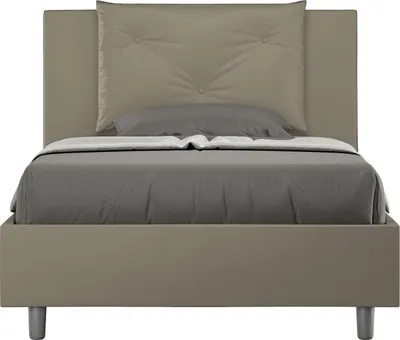 Produktbild von ITYHOME - Gepolstertes Bett mit Bettkasten 120x200 mit Kunstlederbezug Cappuccino Appia
