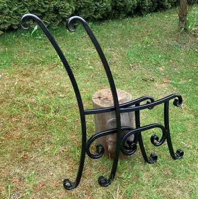 Produktbild von Bankbeine 2stk. Schwarz Bankkufen Bankgestell Metall Gartenbank Beine