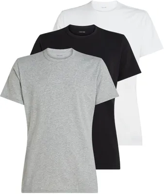 Produktbild von Calvin Klein Herren 3er Pack T-Shirts Kurzarm Crew Neck Basic, Mehrfarbig (Black