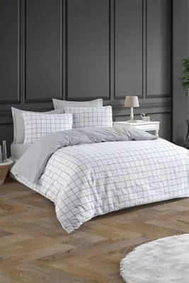 Produktbild von L'Essentiel Linge de Maison, King-Size-Bettbezug-Set (FR), Artus - Grey, 65 % BAUMWOLLE / 35 % POLYESTER, Grau, 240 x 220 cm