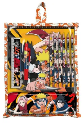 Produktbild von Naruto Shippuden Schreinset mit Notizbuch, Stiften und Aufklebern