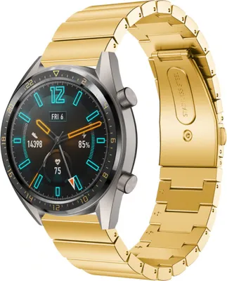 Produktbild von Strap-it Huawei Watch GT 2 Armband Metall (Gold)