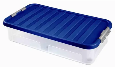 Image de Boîte de rangement sous lit HEIDRUN 40l avec roulettes 80x40x18cm, couleurs assorties