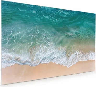 Produktbild von Küchenrückwand Spritzschutz Glas mit Motiv Meereswellen 40 x 40 cm