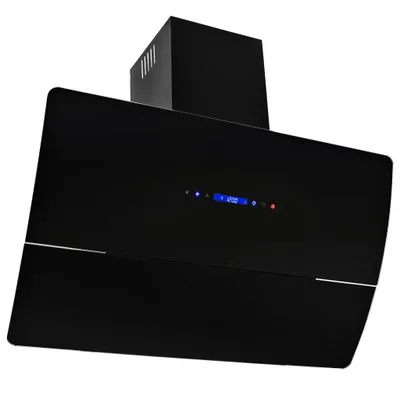 Image de Vidaxl Wandextraktionshaube 756 m³ U 90 cm Edelstahl schwarz