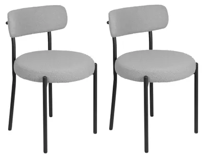Immagine prodotto di Set di 2 eleganti sedie da pranzo in Pelle finta, ideali per ristoranti econferenze, grazie al loro comfort e alla loro imbottitura